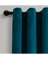 Prima Velvet Solid Light Filtering Grommet Window Curtain Panels