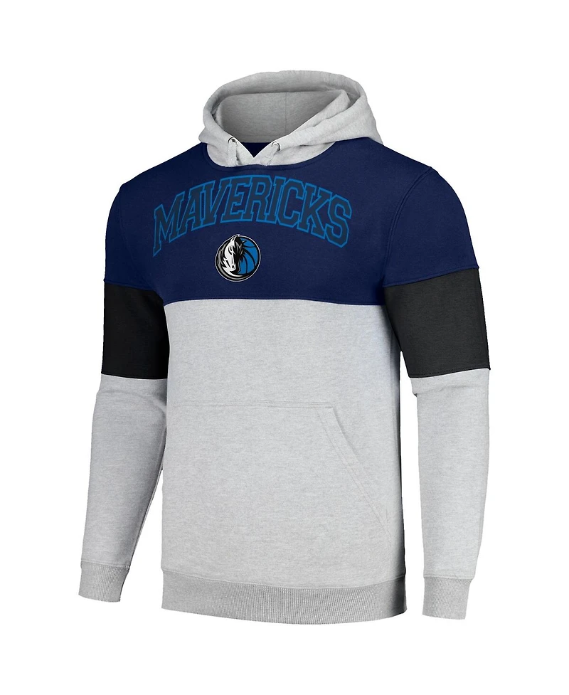 Men's Fanatics Navy, Black Dallas Mavericks Big and Tall Pullover Hoodie