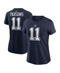 Women's Nike Micah Parsons Navy Dallas Cowboys Player Name and Number T-shirt