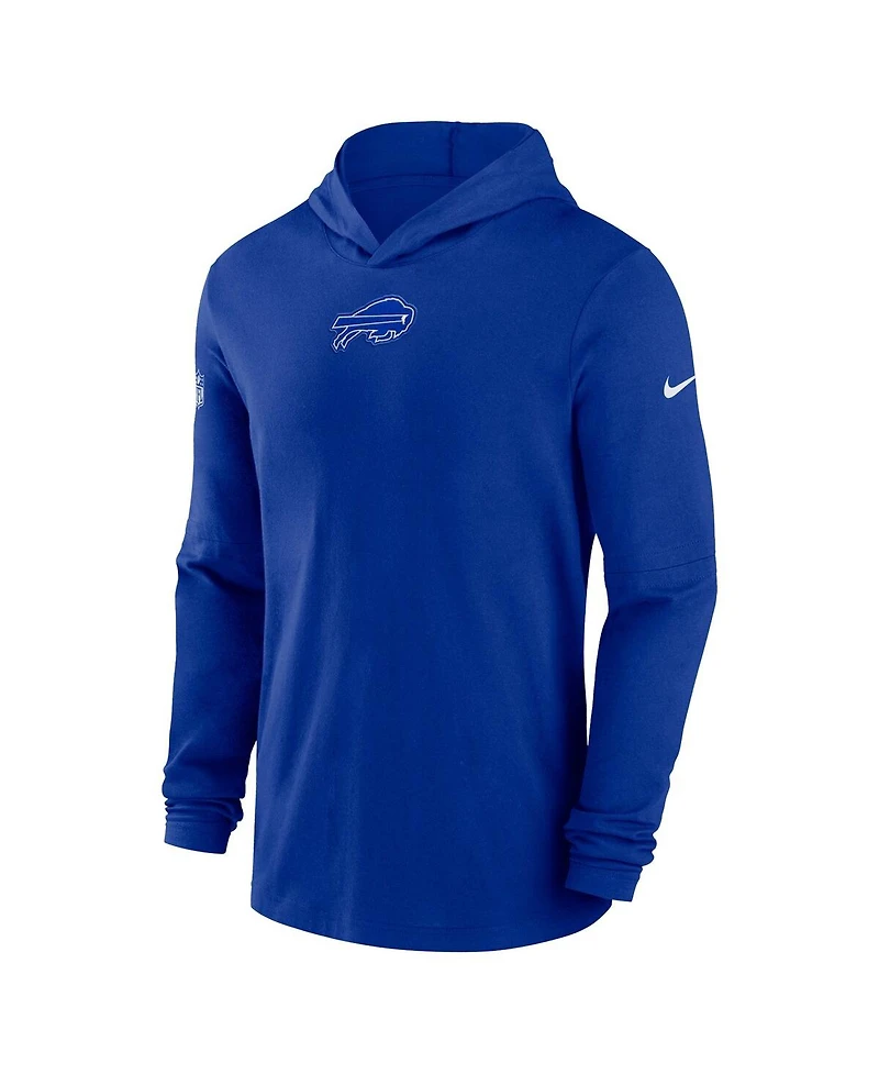 Men's Nike Royal Buffalo Bills Sideline Performance Long Sleeve Hoodie T-shirt