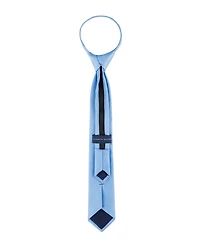 Tommy Hilfiger Boys Textured Solid Pre-Tied Zipper Tie