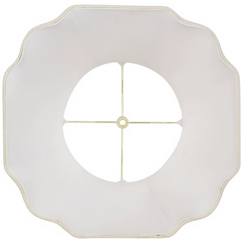 Imperial Shade Creme Medium Bell Cut Corner Lamp Shade 10" Top x 16" Bottom x 14" Slant x 13.5" High (Spider) Replacement with Har