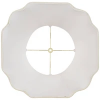 Imperial Shade Creme Medium Bell Cut Corner Lamp Shade 10" Top x 16" Bottom x 14" Slant x 13.5" High (Spider) Replacement with Har