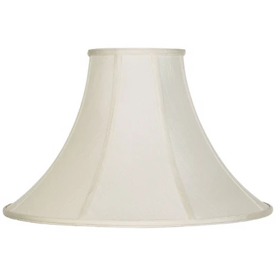 Imperial Shade Creme Large Bell Lamp Shade 7" Top x 20" Bottom x 13.75" Slant x 12.25" High (Spider) Replacement with Harp and Fin