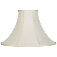 Imperial Shade Creme Large Bell Lamp Shade 7" Top x 20" Bottom x 13.75" Slant x 12.25" High (Spider) Replacement with Harp and Fin