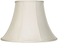 Imperial Shade Creme Large Bell Lamp Shade 9" Top x 18" Bottom x 13" Slant x 12.5" High (Spider) Replacement with Harp and Finial