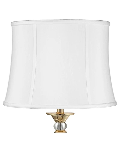Imperial Shade White Medium Drum Lamp Shade 14" Top x 16" Bottom x 12" Slant (Spider) Replacement with Harp and Finial