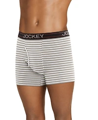 Jockey Men's Lightweight Cotton Blend 5" Boxer Briefs, Pack of 4