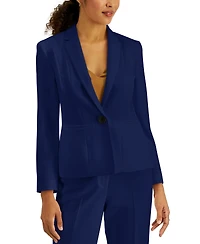 Kasper Women's Stretch Crepe One Button Blazer, Regular & Petite