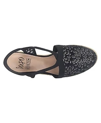 Impo Women's Tuccia Laser Cut Platform Wedge Sandals