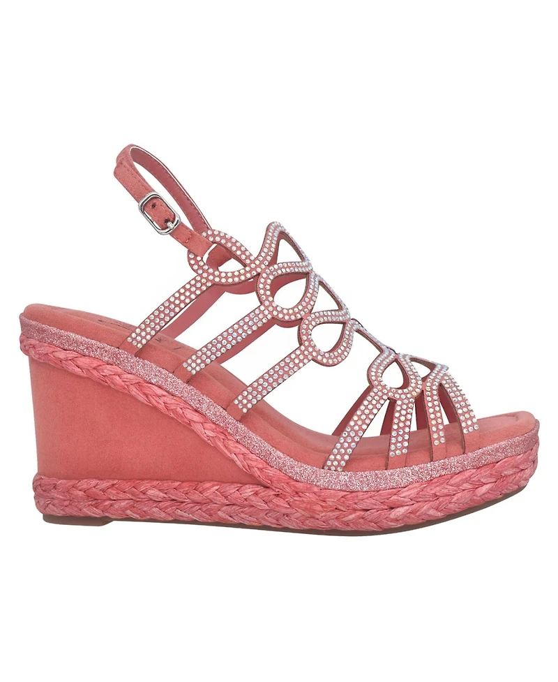 Impo Women's Orleans Raffia Platform Wedge Sandals