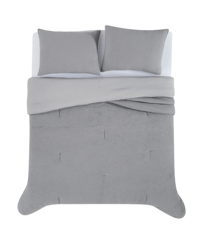 Truly Soft Textured Waffle 2 Piece Comforter Set, Twin/Twin Xl