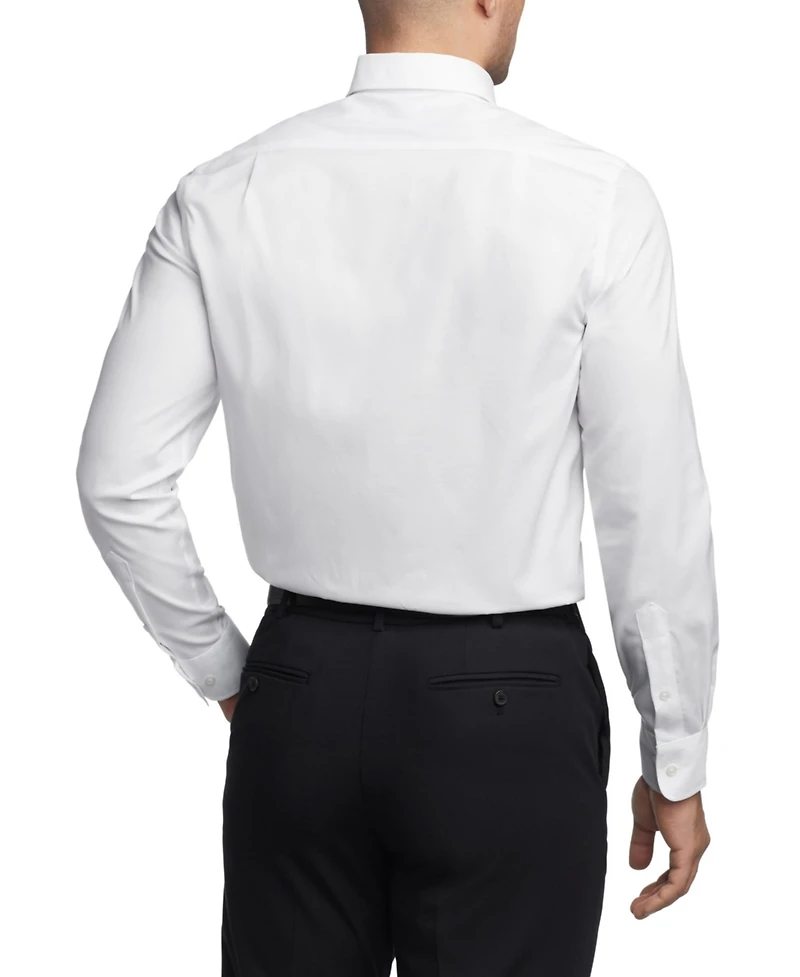 Tommy Hilfiger Men's Th Flex Regular Fit Wrinkle Resistant Stretch Pinpoint Oxford Dress Shirt