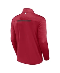 Men's Fanatics Red Tampa Bay Buccaneers Defender Half-Zip Top