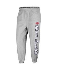 Women's '47 Brand Gray Distressed Buffalo Bills Double Pro Harper Jogger Sweatpants