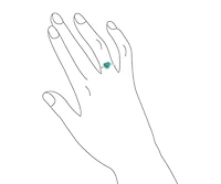 Bling Jewelry Blue Natural Stabilized Turquoise Bezel Heart Ring Sterling Silver