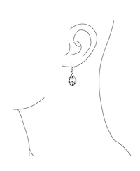 Bling Jewelry Friendship Bff Heart Circle Irish Love Symbol Celtic Claddagh Dangle Earrings Oxidized Sterling Silver Fish Hook