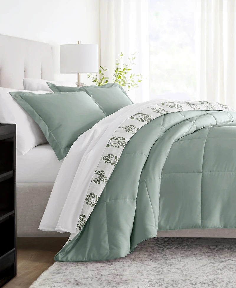 ienjoy Home Folk Leaves 2-Piece Comforter Set, Twin/Twin Xl