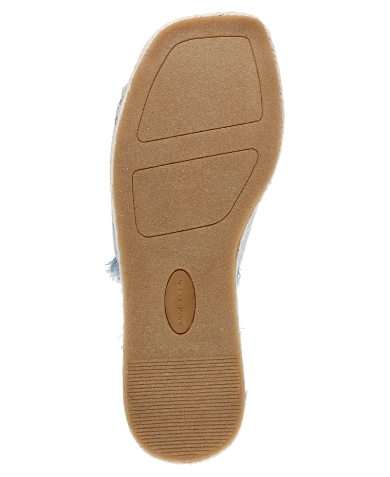 Anne Klein Women's Crystal Espadrille Wedge Sandals