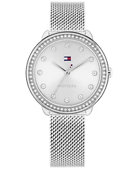 Tommy Hilfiger Women's Quartz Silver-Tone Stainless Steel Mesh Watch 32mm