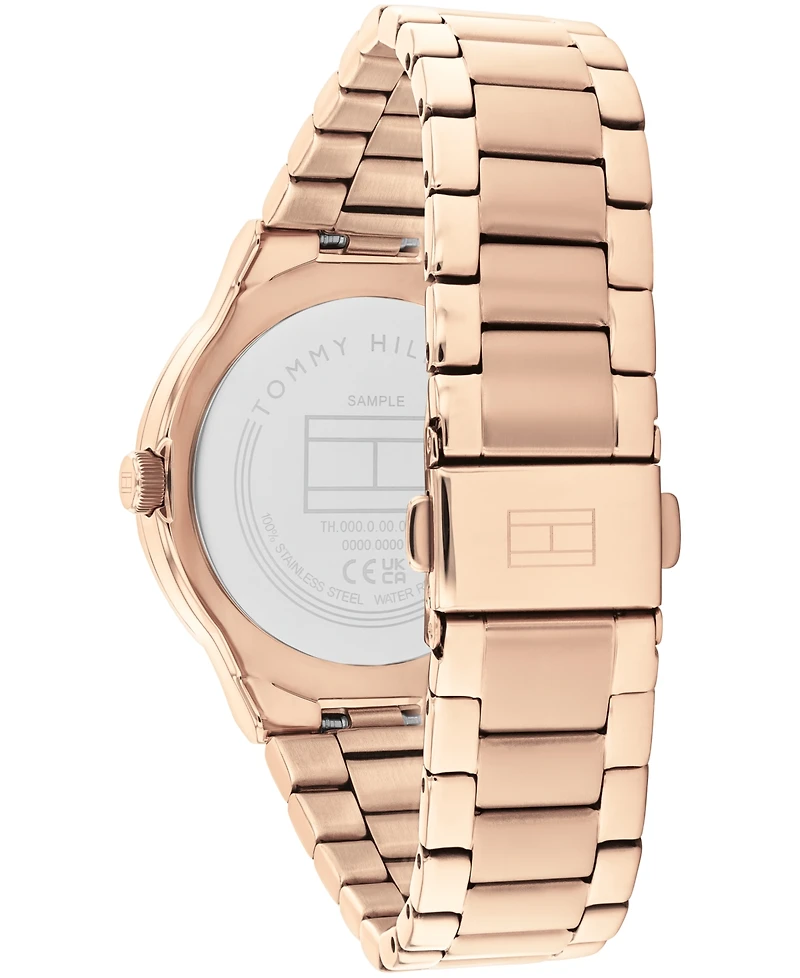 Tommy Hilfiger Women's Quartz Carnation Gold-Tone Stainless Steel Watch 36mm