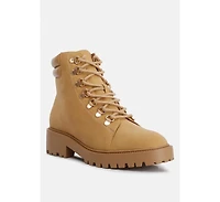 Womens shirly soft leather lace-up boots
