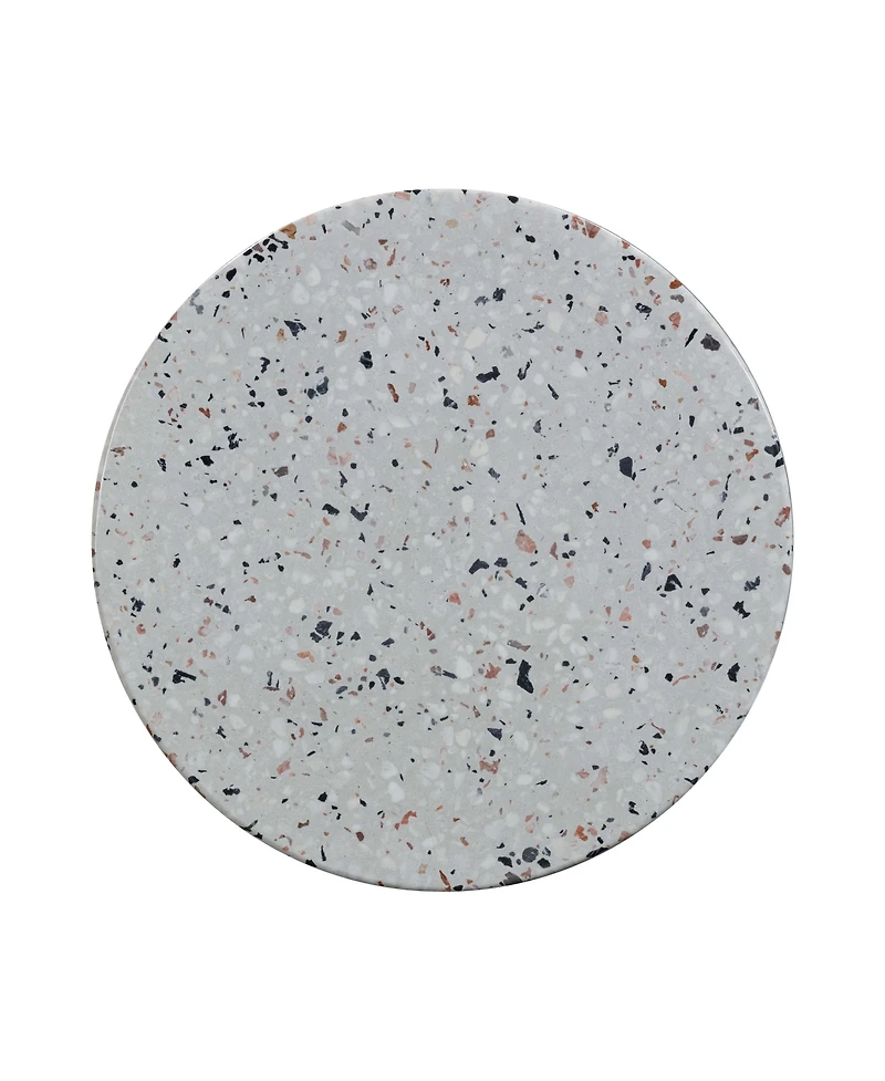 Tov Furniture 1 Pc. Faux Terrazzo Indoor, Outdoor Round Side Table