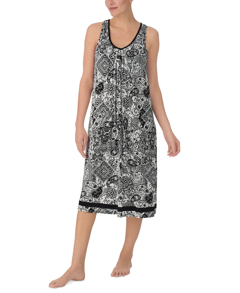 Ellen Tracy Women's Printed Sleeveless Nightgown