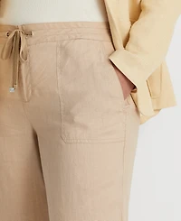 Lauren Ralph Plus-Size 100% Linen Wide-Leg Pants