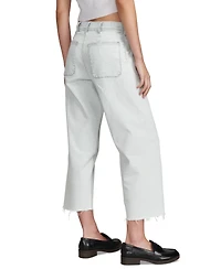 Lucky Brand Women's Striped Patch-Pocket Wide-Leg Jeans