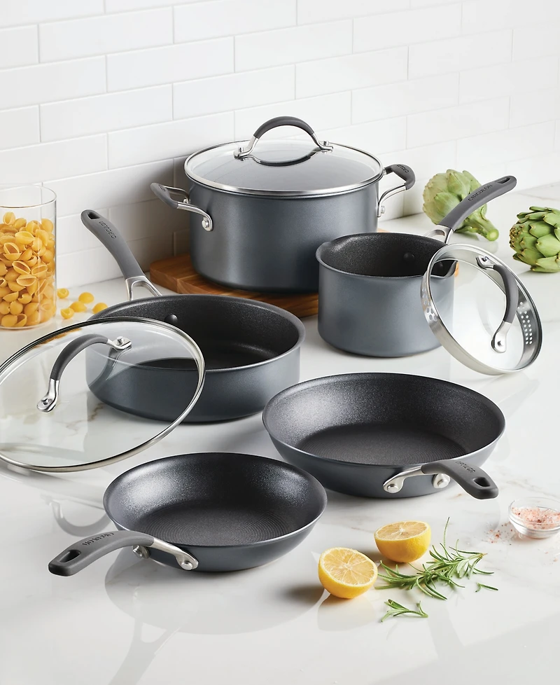 Circulon A1 Series ScratchDefense Aluminum Nonstick 8 Piece Pots and Pans Cookware Set