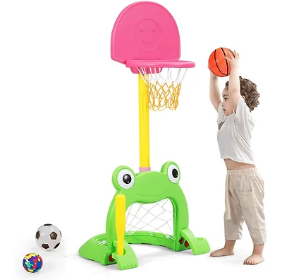 3-in-1 Kids Basketball Hoop Set Stand