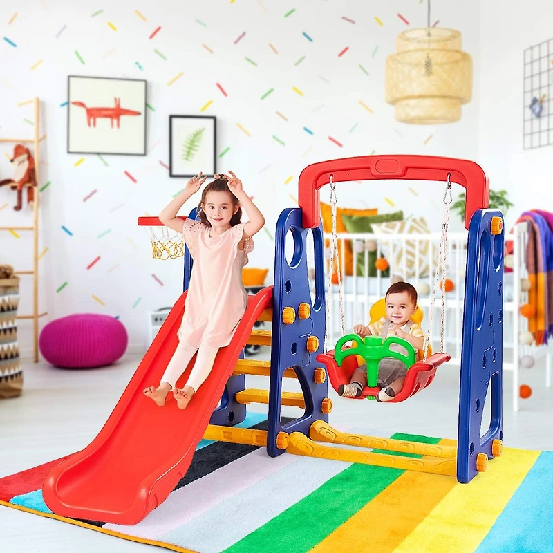 3-in-1 Toddler Climber and Swing Playset