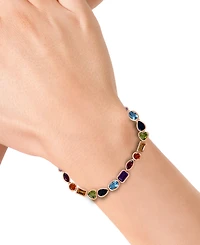 Effy Multi-Gemstone Mixed Cut Tennis Bracelet (10-5/8 ct. t.w.) in 14k Gold