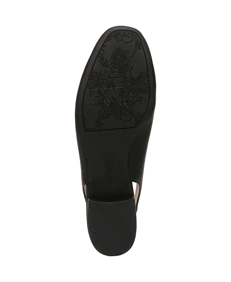LifeStride Women's Claire Square Toe Slingback Flats