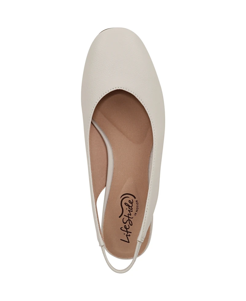 LifeStride Women's Claire Square Toe Slingback Flats