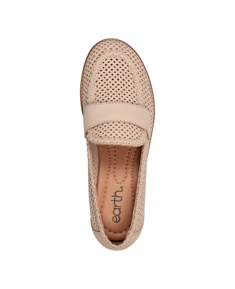 Earth Women's Evvie Perforated Leather Slip-On Loafers