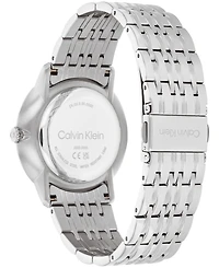 Calvin Klein Men's Intrigue Silver-Tone Stainless Steel Bracelet Watch 40mm