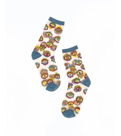 Sock Candy Women's Evil Eye Sheer Sock