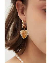 Esmee Glaze Heart Dangle Earrings
