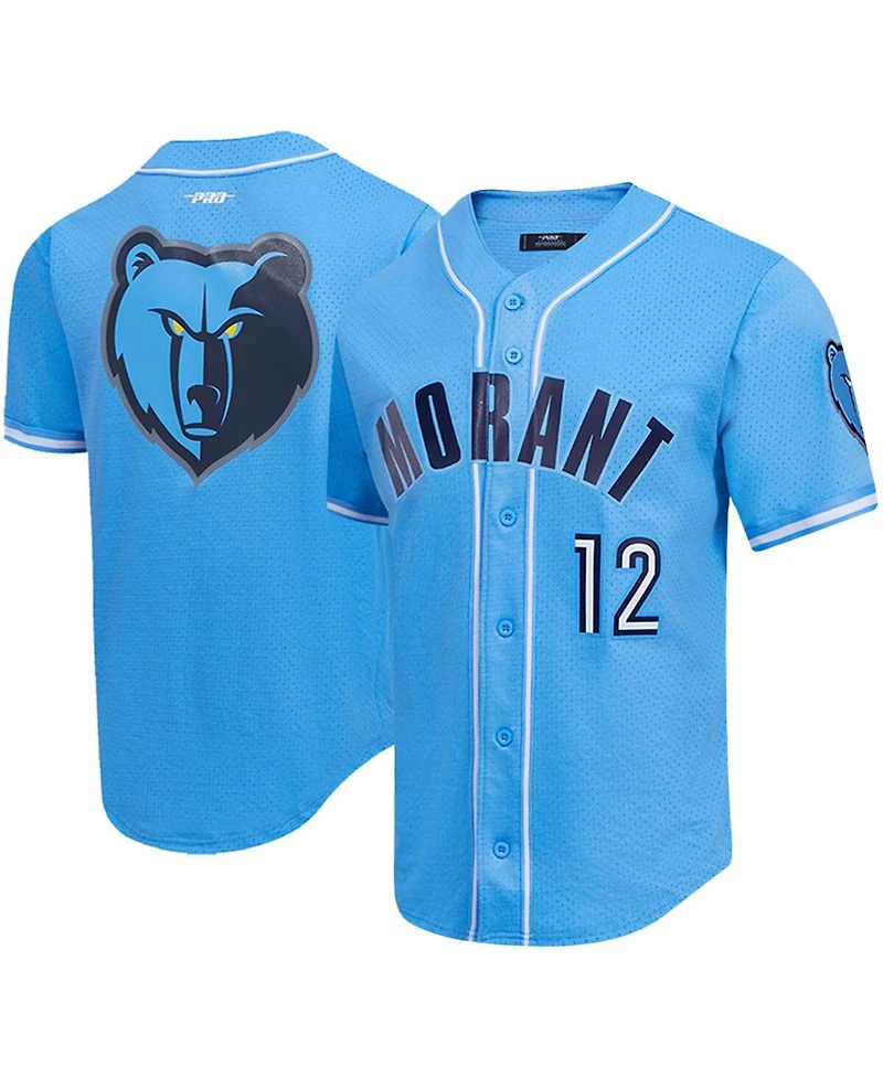 Men's Pro Standard Ja Morant Blue Memphis Grizzlies Capsule Player Baseball Button-Up Shirt