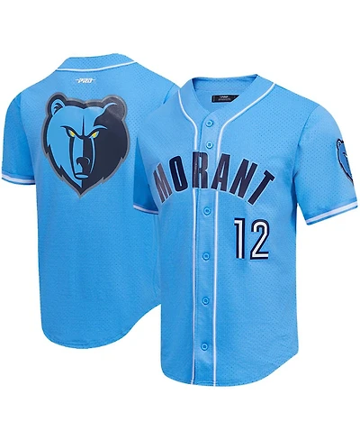 Men's Pro Standard Ja Morant Blue Memphis Grizzlies Capsule Player Baseball Button-Up Shirt