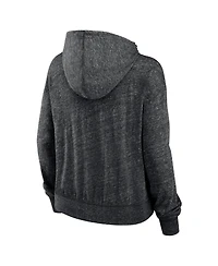 Women's Nike Black Distressed Las Vegas Raiders Gym Vintage-Like Lightweight Hooded Top