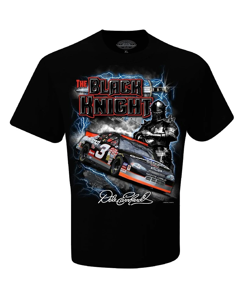 Men's Checkered Flag Sports Black Dale Earnhardt Knight T-shirt