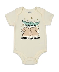 Star Wars Baby Boys Yoda R2-D2 Chewbacca 3 Pack Bodysuits