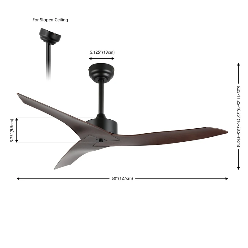 Jonathan Y Aldrin Modern Minimalist Iron/Plastic Razor Ceiling Fan