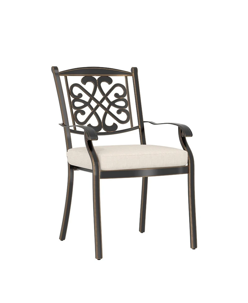 Mondawe 5-Piece Aluminum Outdoor Patio Dining Set with Cushion, Beige