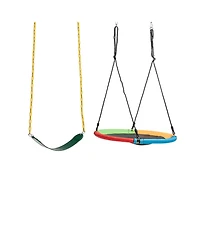 2-Pack Swing Set Swing Seat Replacement and Saucer Tree Swing (Without Stand)