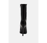 Nagini Womens Over Ankle Pointed Toe High Heeled Boot