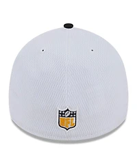 Men's New Era White, Black Pittsburgh Steelers 2023 Sideline 39THIRTY Flex Hat